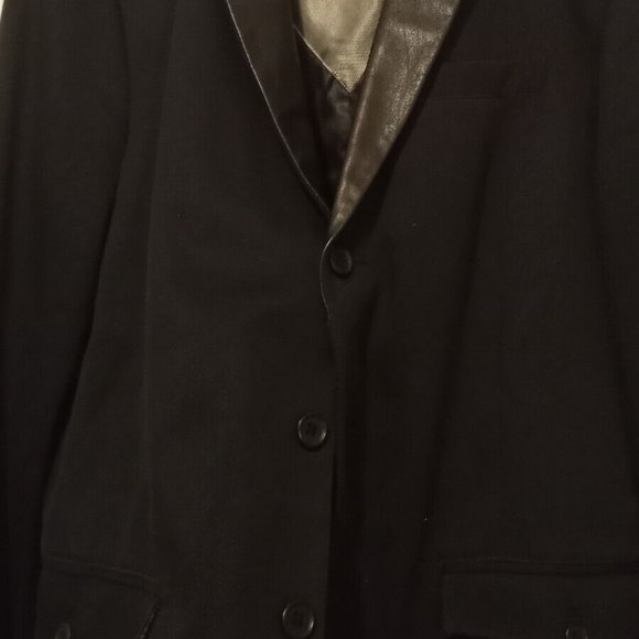 DIESEL - Leather collar blazer- Sz L - Picture 6 of 13